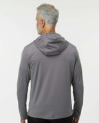 Adidas A596, Men's Lightweight Quarter-zip Hooded Pullover, Grey Three