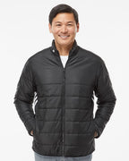 Adidas A570, Men's 3-stripes Puffer Full-zip Jacket, Black