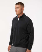 Adidas A598, Men's Club Quarter-zip Pullover, Black