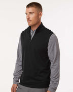 Adidas A599, Men's Club Quarter-zip Vest, Black