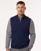 Adidas A599, Men's Club Quarter-zip Vest, Collegiate Navy