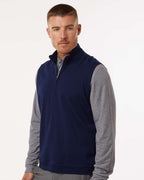 Adidas A599, Men's Club Quarter-zip Vest, Collegiate Navy