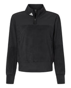Adidas A601, Women's Fleece Quarter-zip Pullover, Black