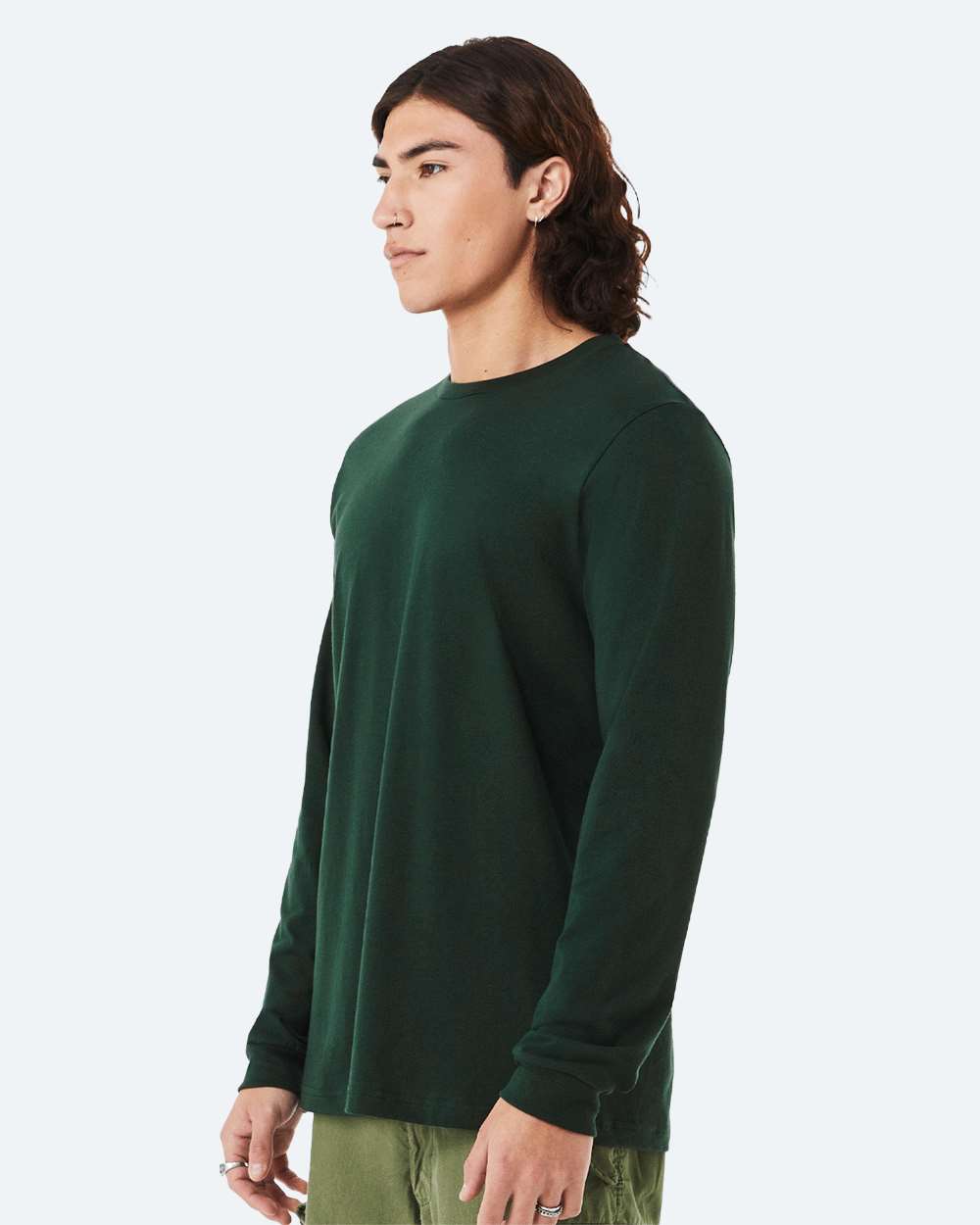 BELLA + CANVAS 3501, T-Shirts - Long Sleeve, Forest