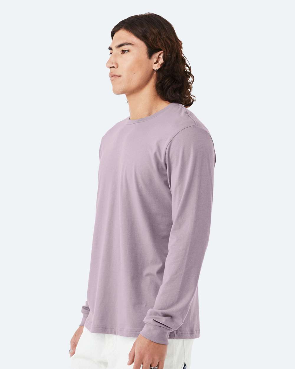BELLA + CANVAS 3501, T-Shirts - Long Sleeve, Light Violet