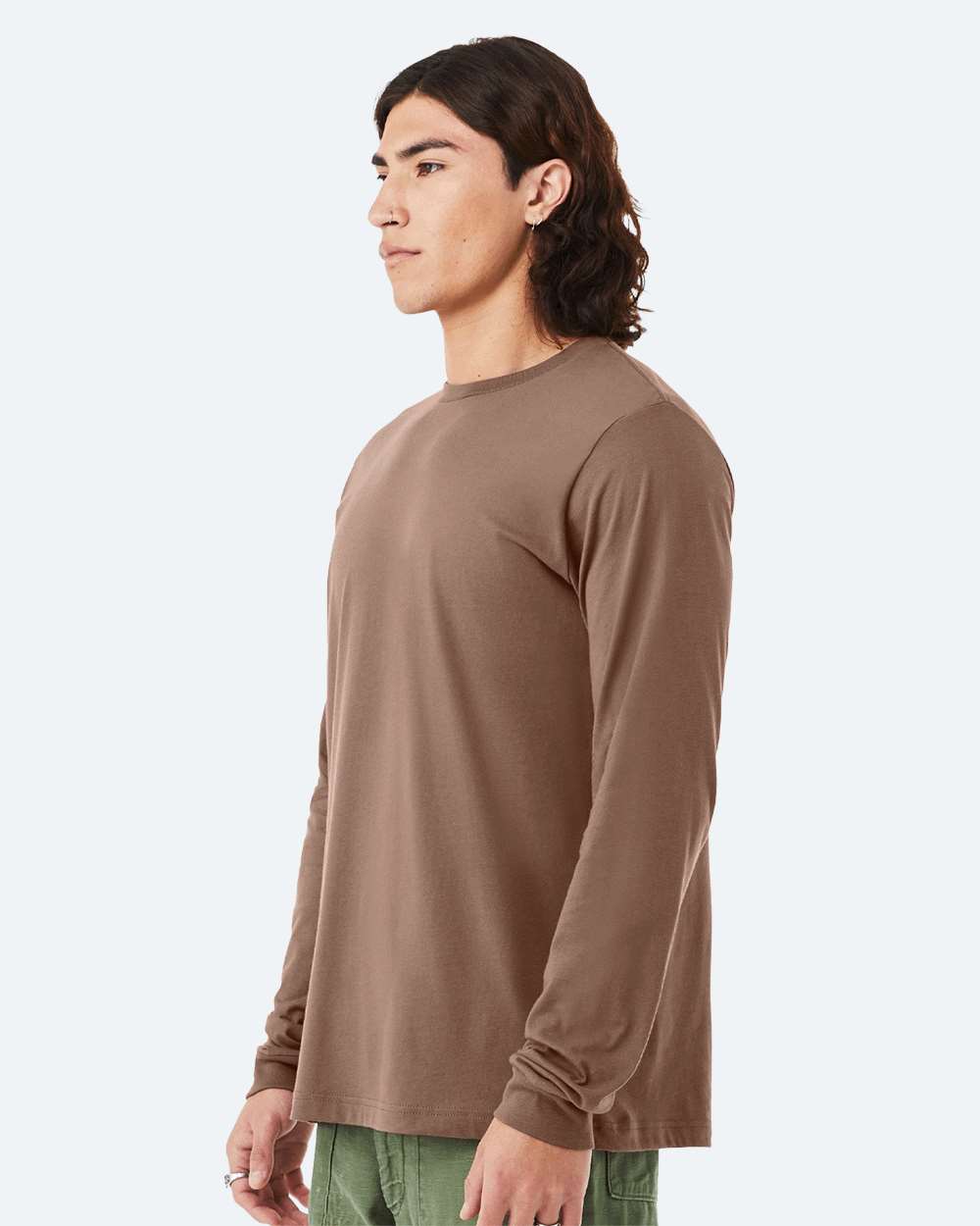 BELLA + CANVAS 3501, T-Shirts - Long Sleeve, Vintage Brown