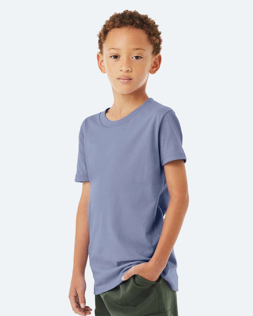 BELLA + CANVAS 3001Y, T-Shirts - Premium, Lavender Blue