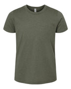 BELLA + CANVAS 3001YCVC, T-Shirts - Premium, Heather Military Green