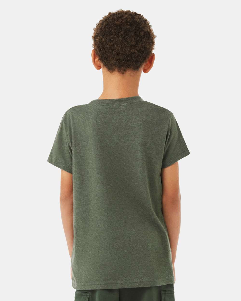BELLA + CANVAS 3001YCVC, T-Shirts - Premium, Heather Military Green
