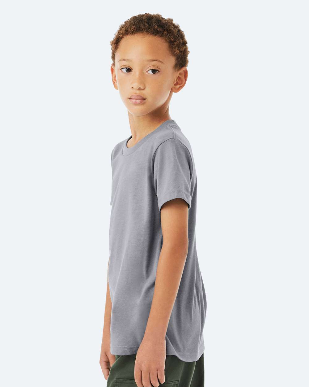 BELLA + CANVAS 3001YCVC, T-Shirts - Premium, Heather Storm
