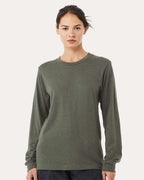 BELLA + CANVAS 3501CVC, T-Shirts - Long Sleeve, Heather Military Green