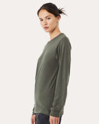 BELLA + CANVAS 3501CVC, T-Shirts - Long Sleeve, Heather Military Green