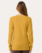 BELLA + CANVAS 3501CVC, T-Shirts - Long Sleeve, Heather Mustard