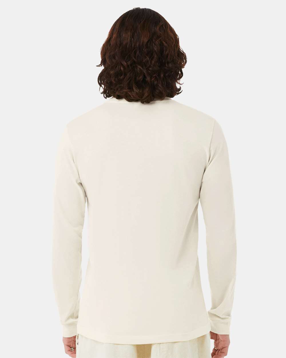 BELLA + CANVAS 3501CVC, T-Shirts - Long Sleeve, Heather Natural