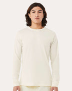 BELLA + CANVAS 3501CVC, T-Shirts - Long Sleeve, Heather Natural