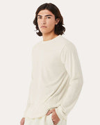 BELLA + CANVAS 3501CVC, T-Shirts - Long Sleeve, Heather Natural