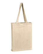 Q-Tees Q800GS, Canvas Gusset Promotional Tote, Natural