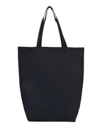 Q-Tees Q1251, Non-woven Gusset Bottom Tote, Black
