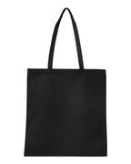 Q-Tees Q126300, Non-woven Tote Bag, Black