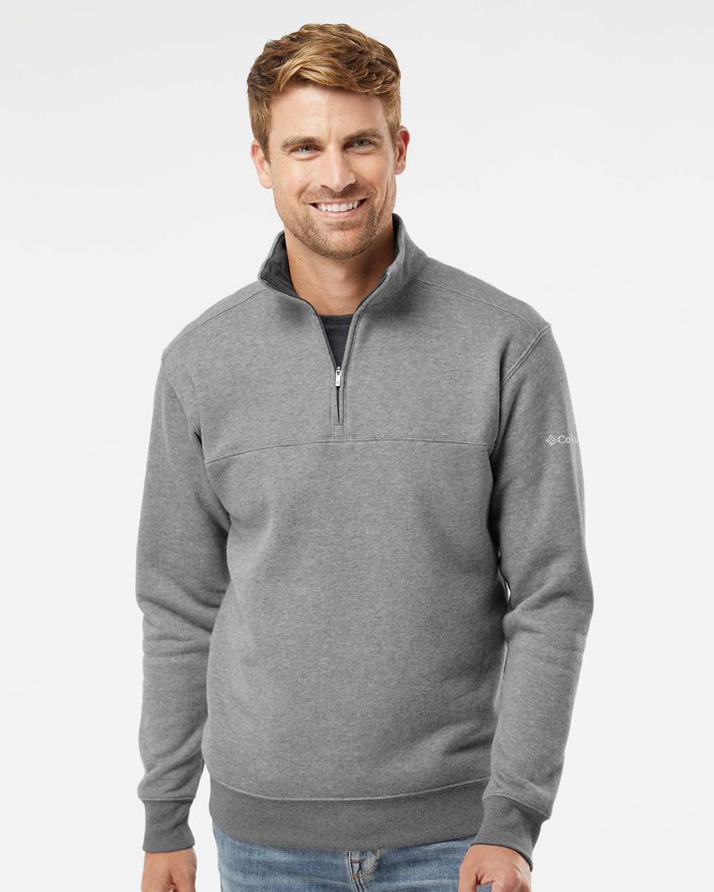 Columbia 212475, Men's Hart Mountain Ii Half-zip Pullover, Charcoal Heather