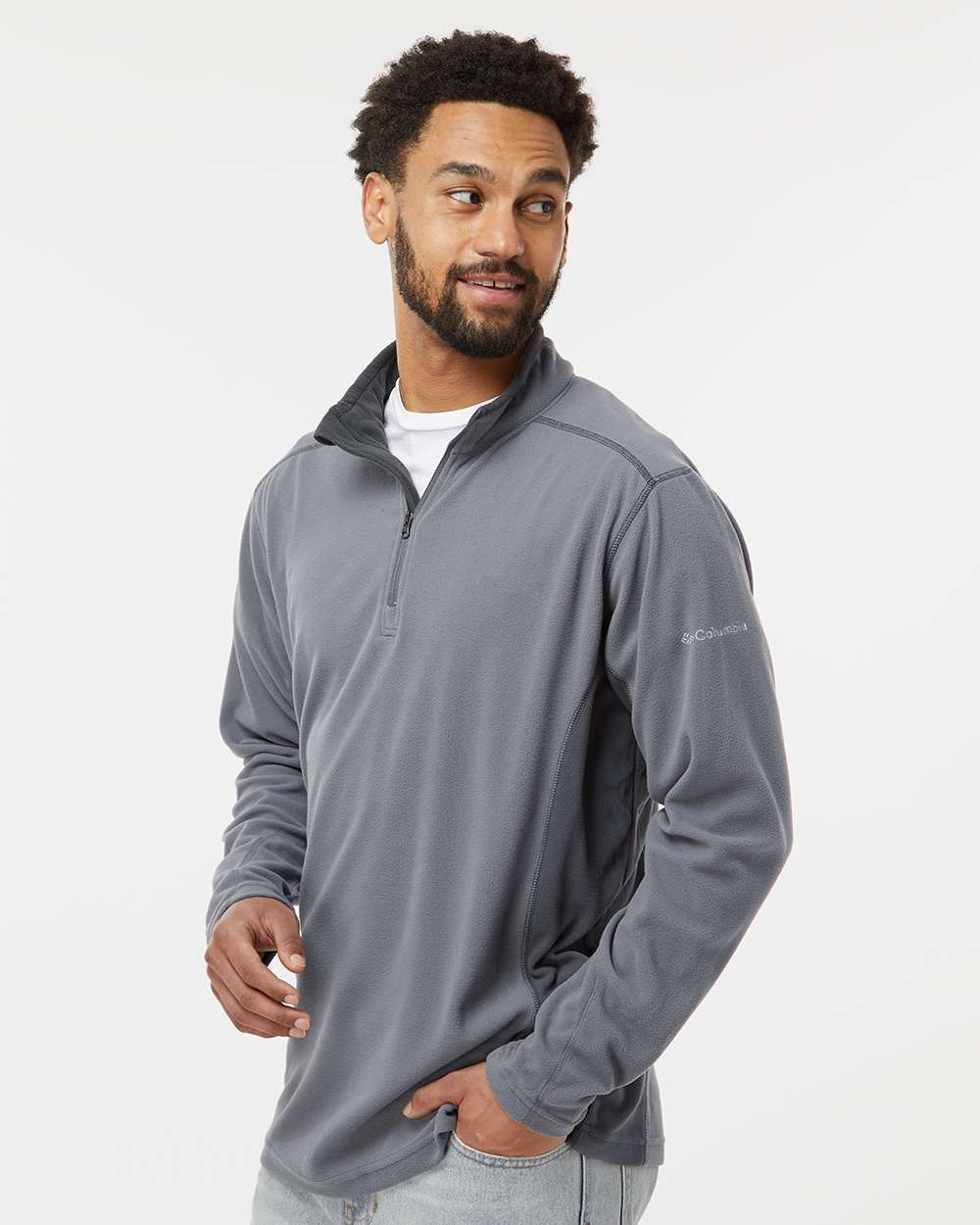 Columbia 212469, Men's Klamath Range Ii Half-zip Pullover, City Grey/ Shark