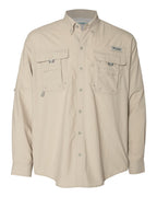 Columbia 212463, Men's Pfg Bahama Ii Shirt, Fossil