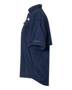 Columbia 212464, Men's Pfg Bahama Ii Short Sleeve Shirt, Collegiate Navy
