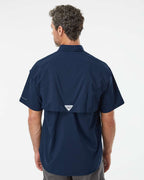 Columbia 212464, Men's Pfg Bahama Ii Short Sleeve Shirt, Collegiate Navy