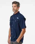 Columbia 212464, Men's Pfg Bahama Ii Short Sleeve Shirt, Collegiate Navy