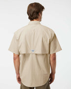 Columbia 212464, Men's Pfg Bahama Ii Short Sleeve Shirt, Fossil