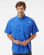 Columbia 212464, Men's Pfg Bahama Ii Short Sleeve Shirt, Vivid Blue