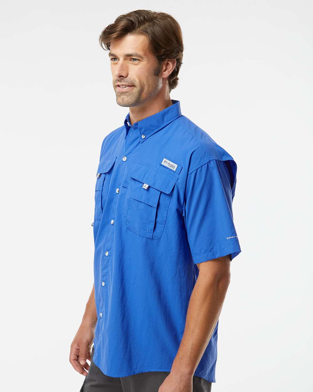 Columbia 212464, Men's Pfg Bahama Ii Short Sleeve Shirt, Vivid Blue