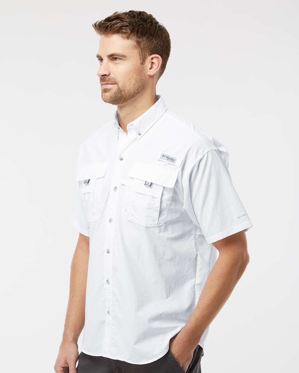 Columbia 212464, Men's Pfg Bahama Ii Short Sleeve Shirt, White