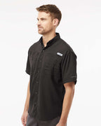 Columbia 212468, Men's Pfg Tamiami Ii Short Sleeve Shirt, Black
