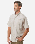 Columbia 212468, Men's Pfg Tamiami Ii Short Sleeve Shirt, Fossil