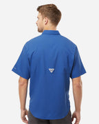 Columbia 212468, Men's Pfg Tamiami Ii Short Sleeve Shirt, Vivid Blue