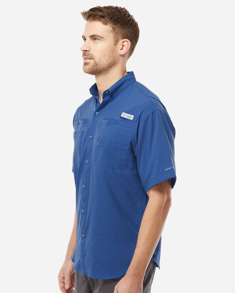 Columbia 212468, Men's Pfg Tamiami Ii Short Sleeve Shirt, Vivid Blue