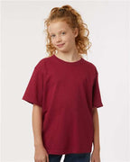 M&O 4850, Youth Gold Soft Touch T-shirt, Cardinal Red