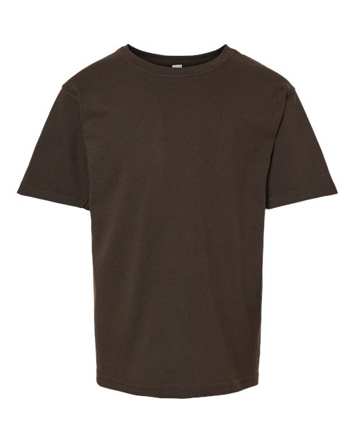 M&O 4850, Youth Gold Soft Touch T-shirt, Chocolate