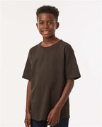 M&O 4850, Youth Gold Soft Touch T-shirt, Chocolate