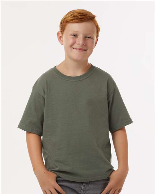 M&O 4850, Youth Gold Soft Touch T-shirt, Military Green