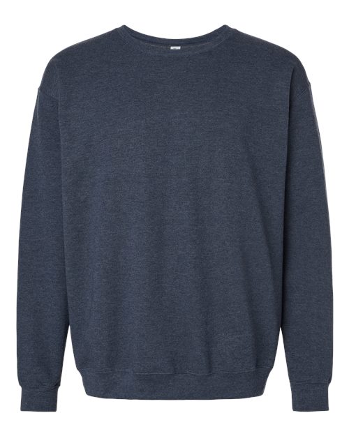 M&O 3340, Unisex Crewneck Fleece, Heather Navy