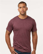 M&O 4502, Fine Jersey T-shirt, Heather Burgundy