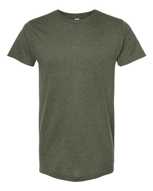 M&O 4502, Fine Jersey T-shirt, Heather Military Green