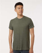 M&O 4502, Fine Jersey T-shirt, Heather Military Green