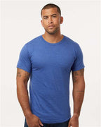 M&O 4502, Fine Jersey T-shirt, Heather Royal