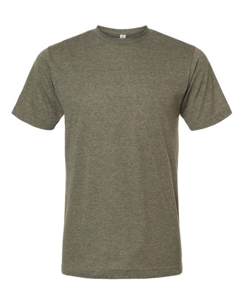 M&O 3541, Deluxe Blend T-shirt, Heather Military Green