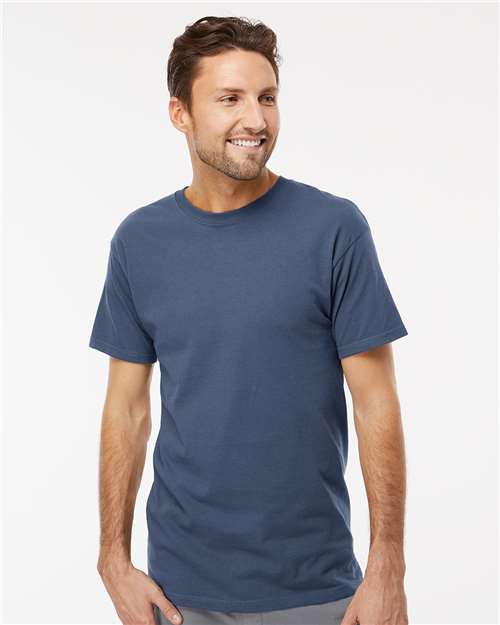 M&O 4800, Men's Gold Soft Touch T-shirt, Indigo Blue