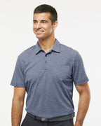 Adidas A582, Men's Heathered Polo, Black Melange