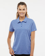 Adidas A583, Women's Heathered Polo, Black Melange